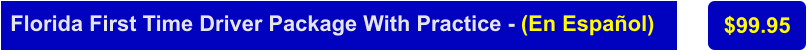 Florida First Time Driver Package With Practice - (En Español) $99.95